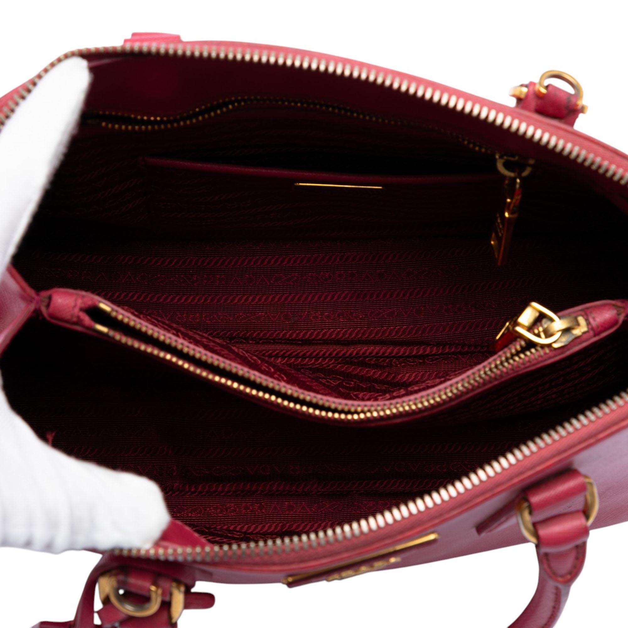 Prada Medium Saffiano Lux Promenade Satchel