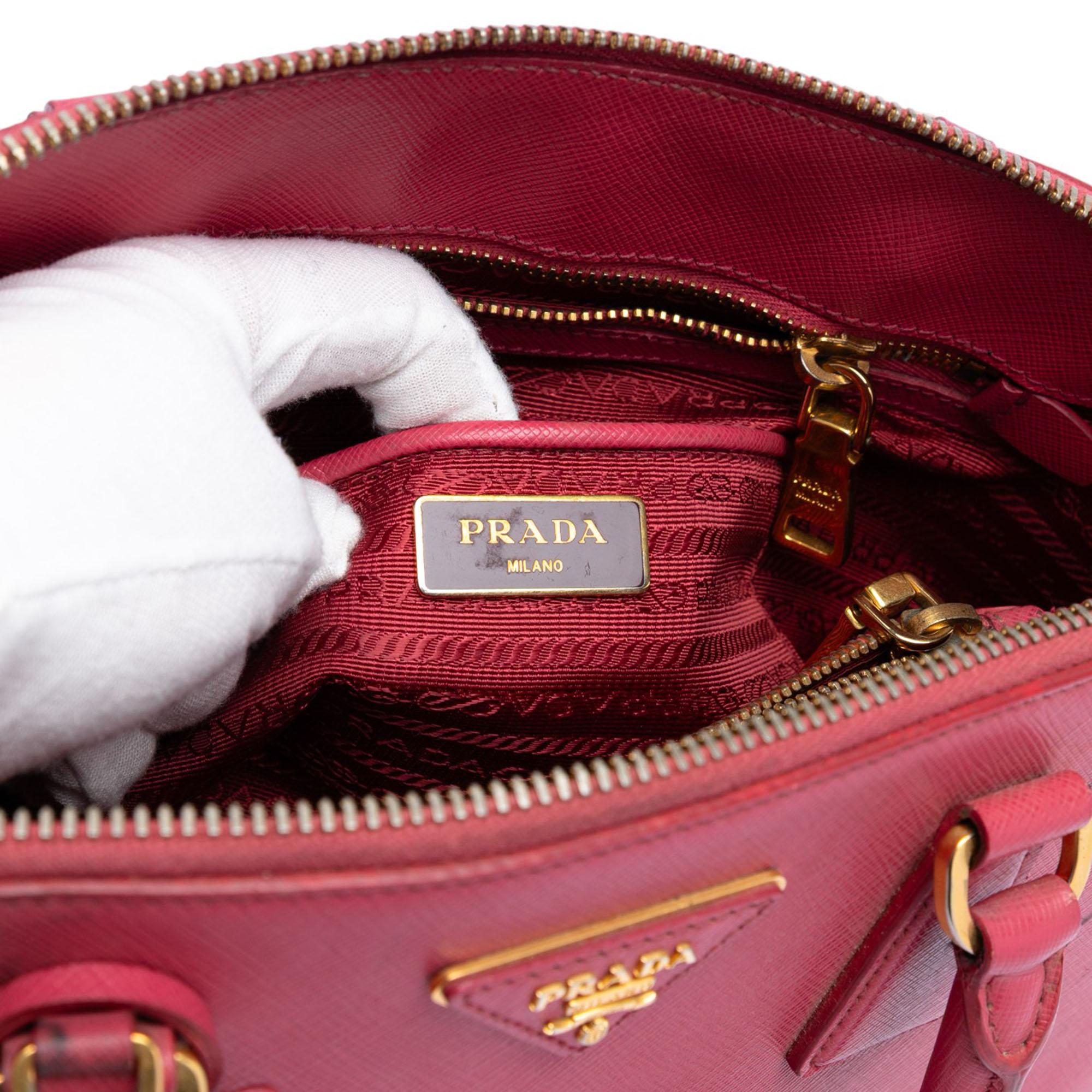 Prada Medium Saffiano Lux Promenade Satchel