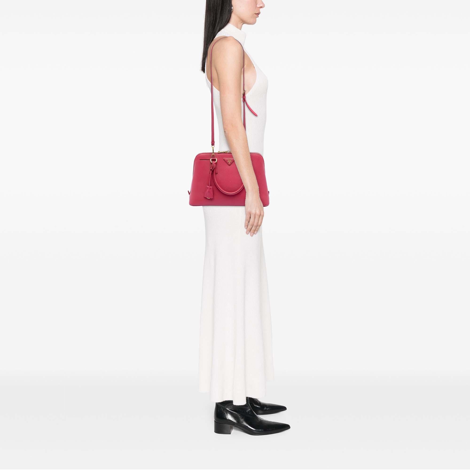 Prada Medium Saffiano Lux Promenade Satchel