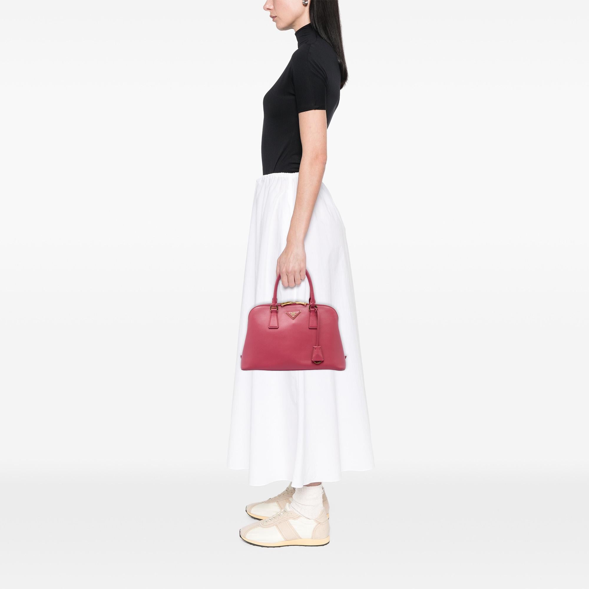 Prada Medium Saffiano Lux Promenade Satchel