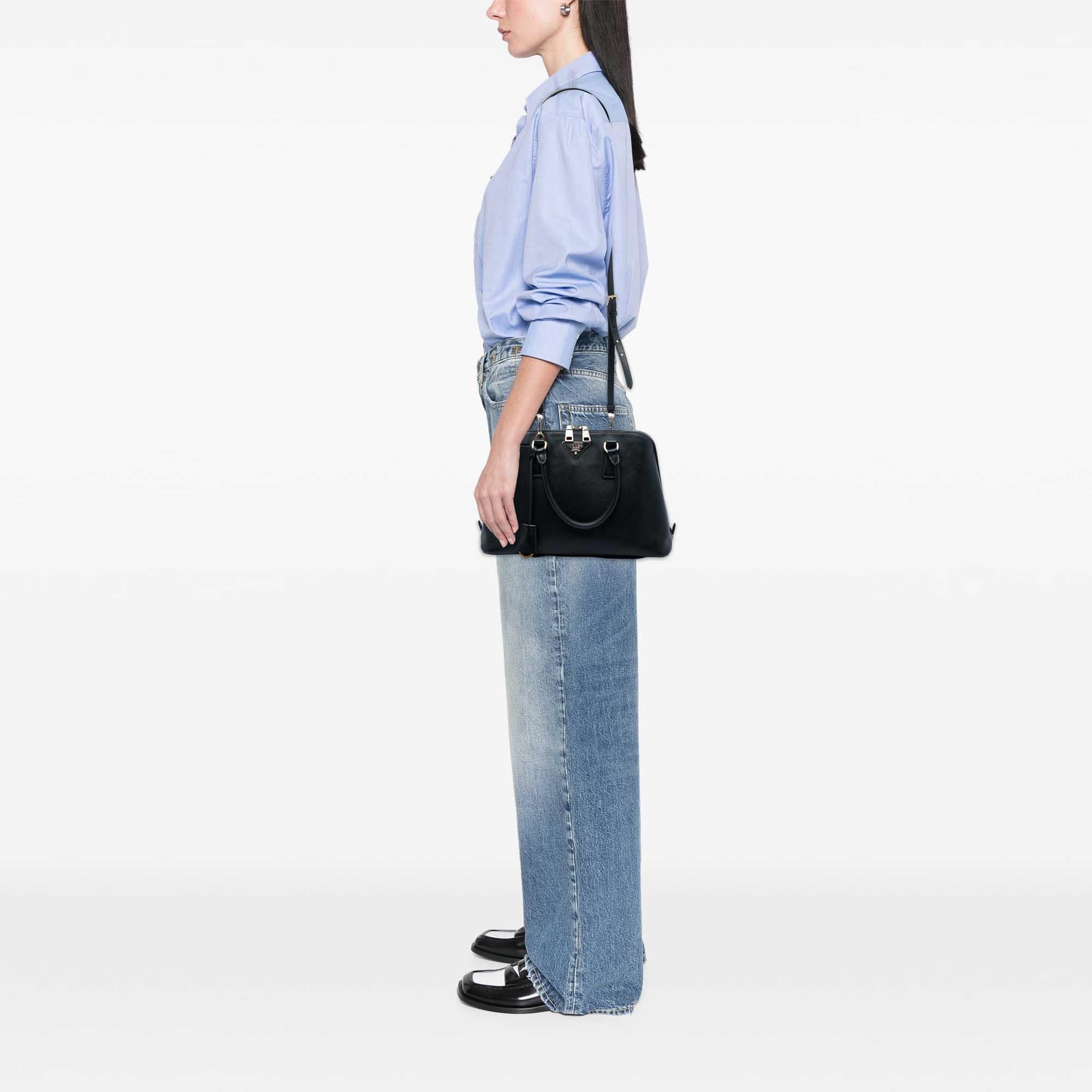 Prada Medium Saffiano Lux Promenade Satchel