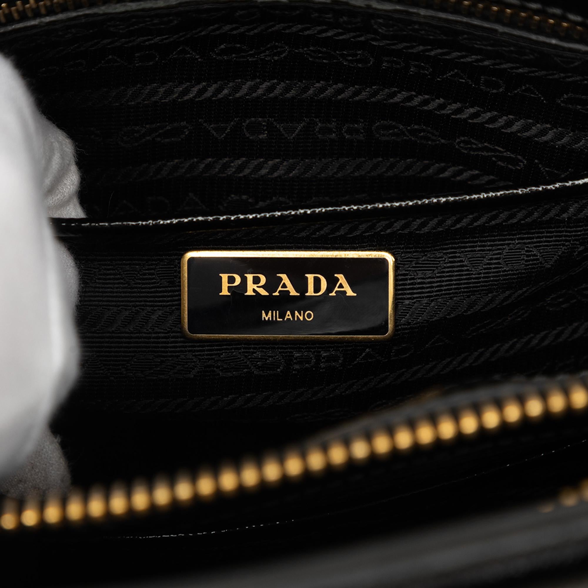 Prada Medium Saffiano Vernice Parabole Tote