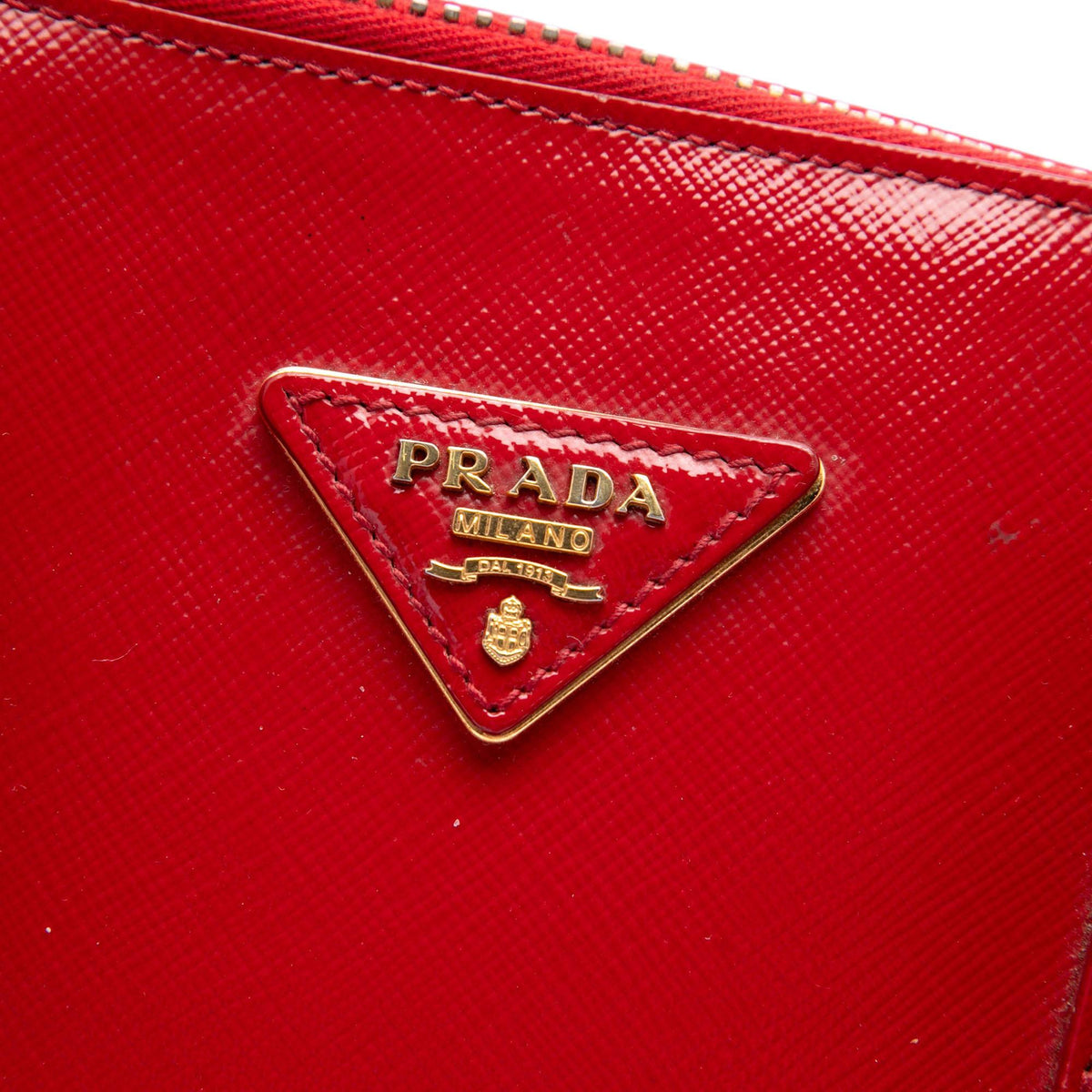 Prada Medium Saffiano Vernice Promenade Satchel