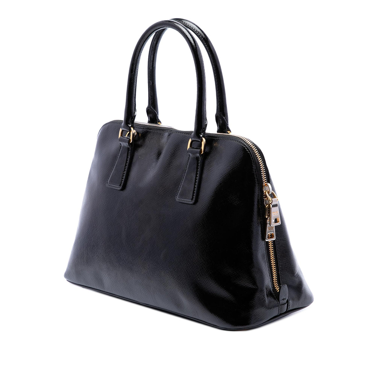 Prada Medium Saffiano Vernice Promenade Satchel