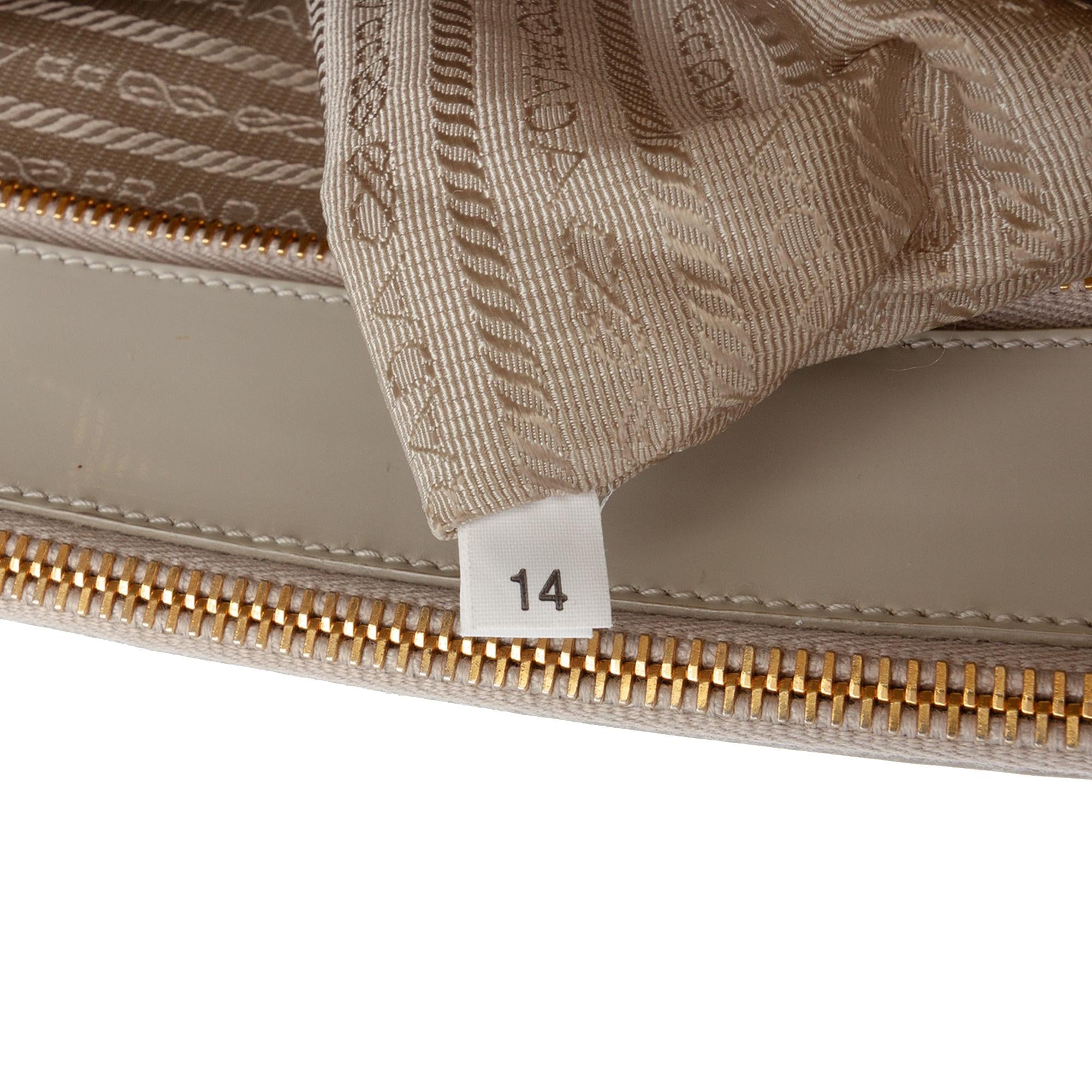 Prada Medium Spazzolato Galleria Double Zip Satchel