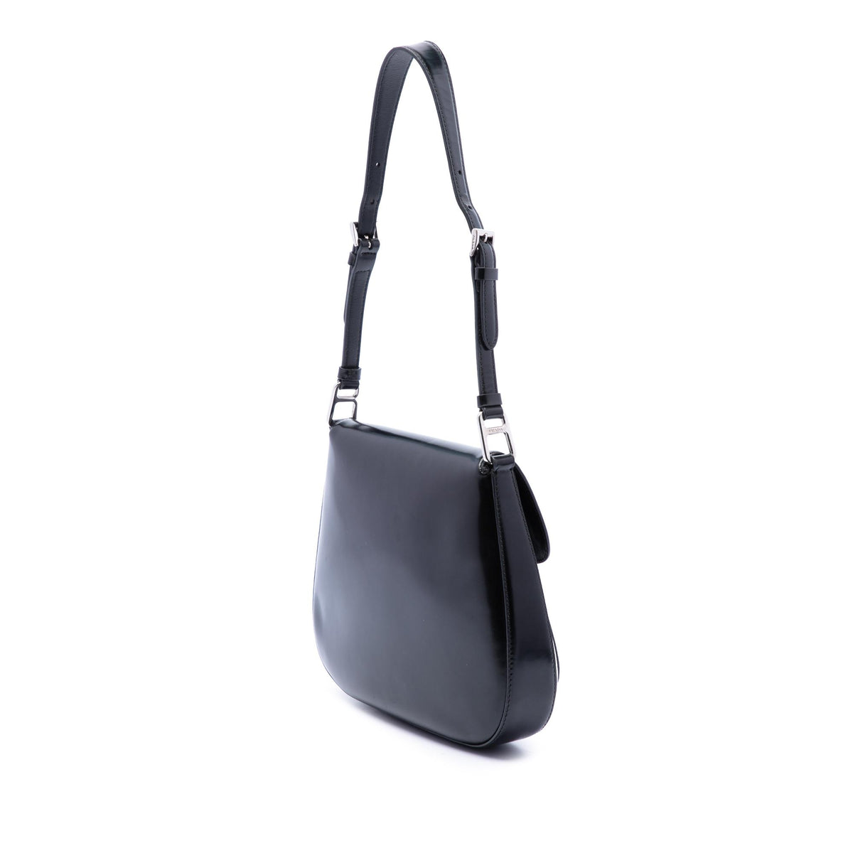 Prada Medium Spazzolato Leather Cleo Flap Shoulder Bag