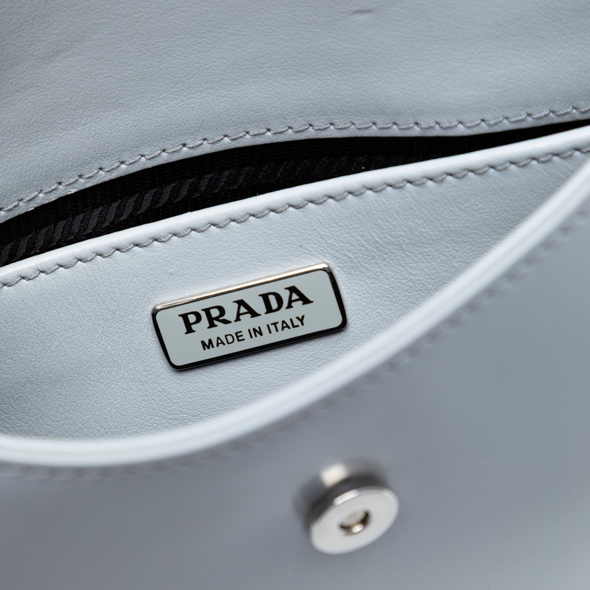 Prada Mini Brushed Leather Cleo Flap