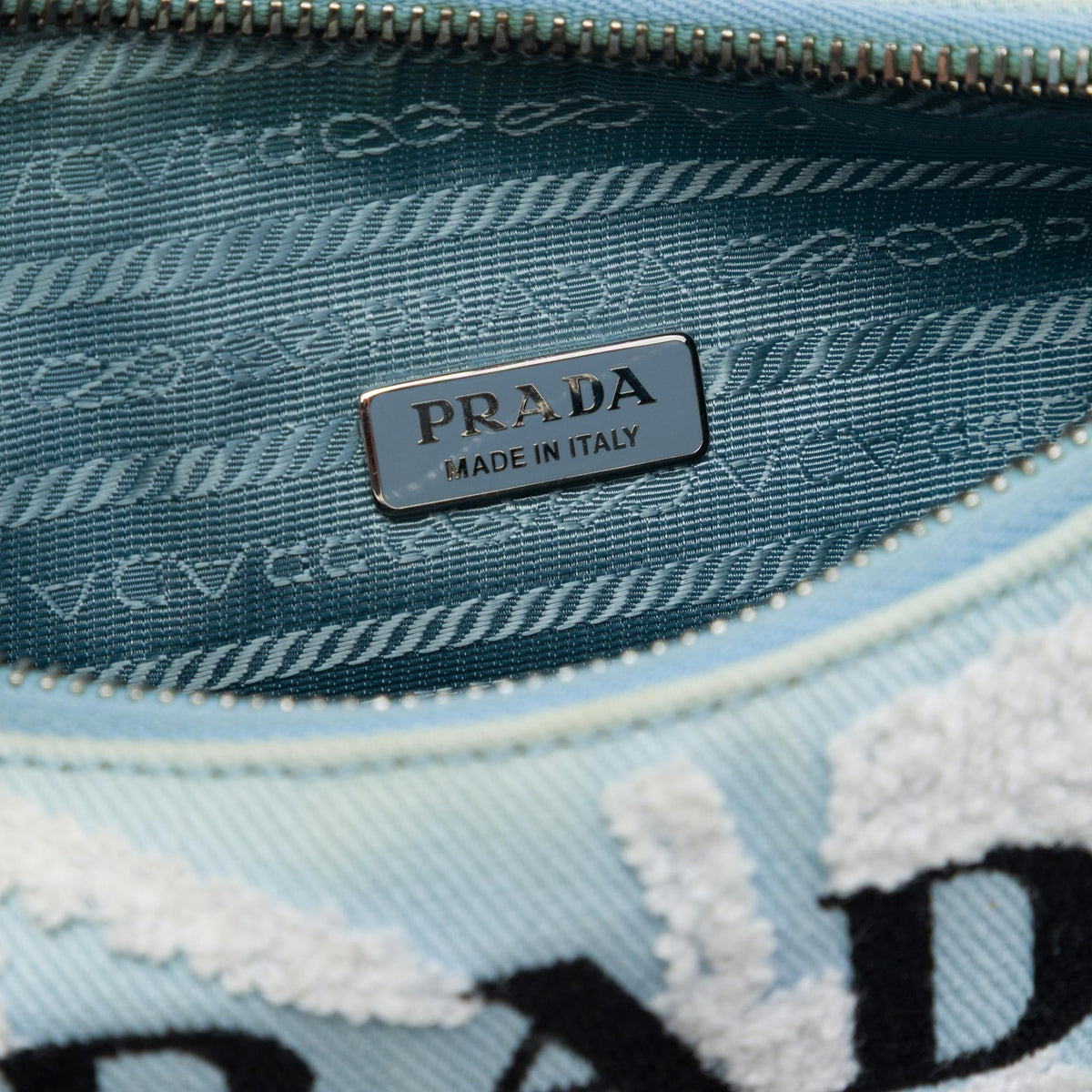 Prada Mini Embroidered Drill Re Edition 2000 Shoulder Bag