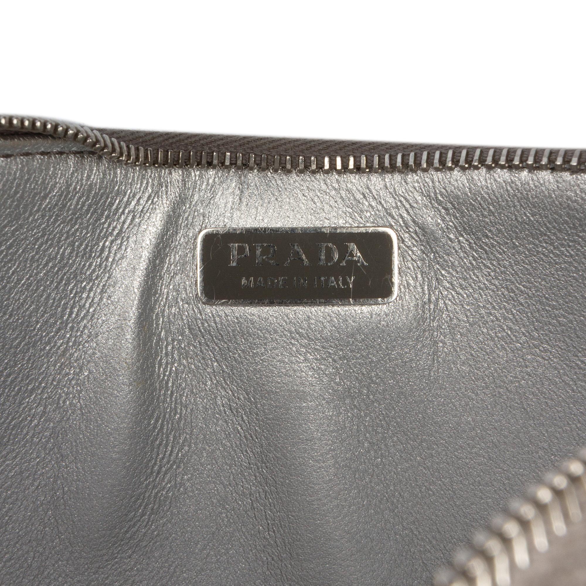 Prada Mini Metallic Spazzolato Tria Shoulder Bag