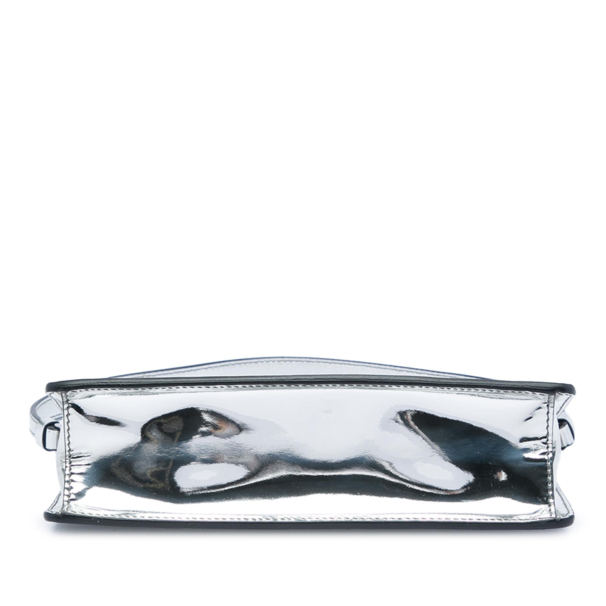 Prada Mini Metallic Spazzolato Tria Shoulder Bag