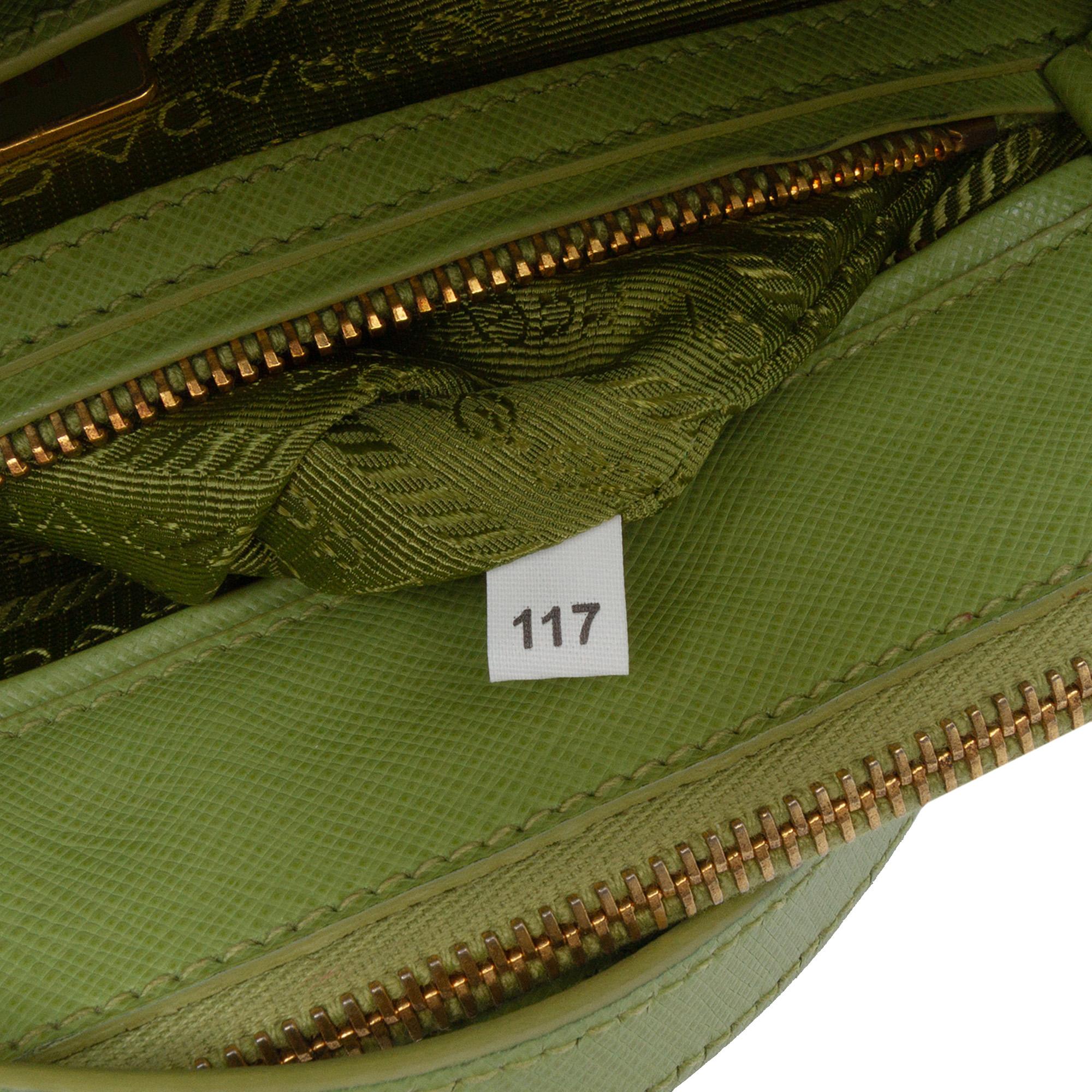 Prada Mini Saffiano Lux Galleria Double Zip Satchel
