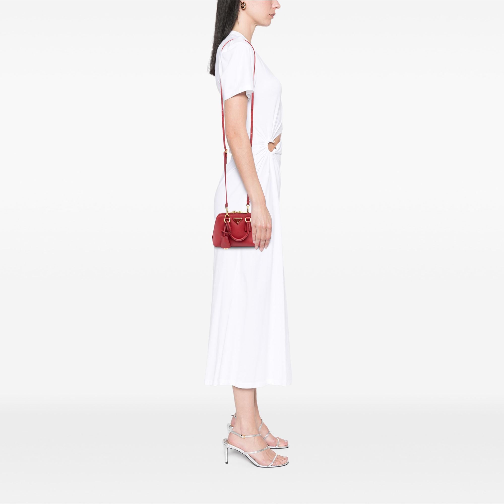 Prada Mini Saffiano Lux Promenade Satchel