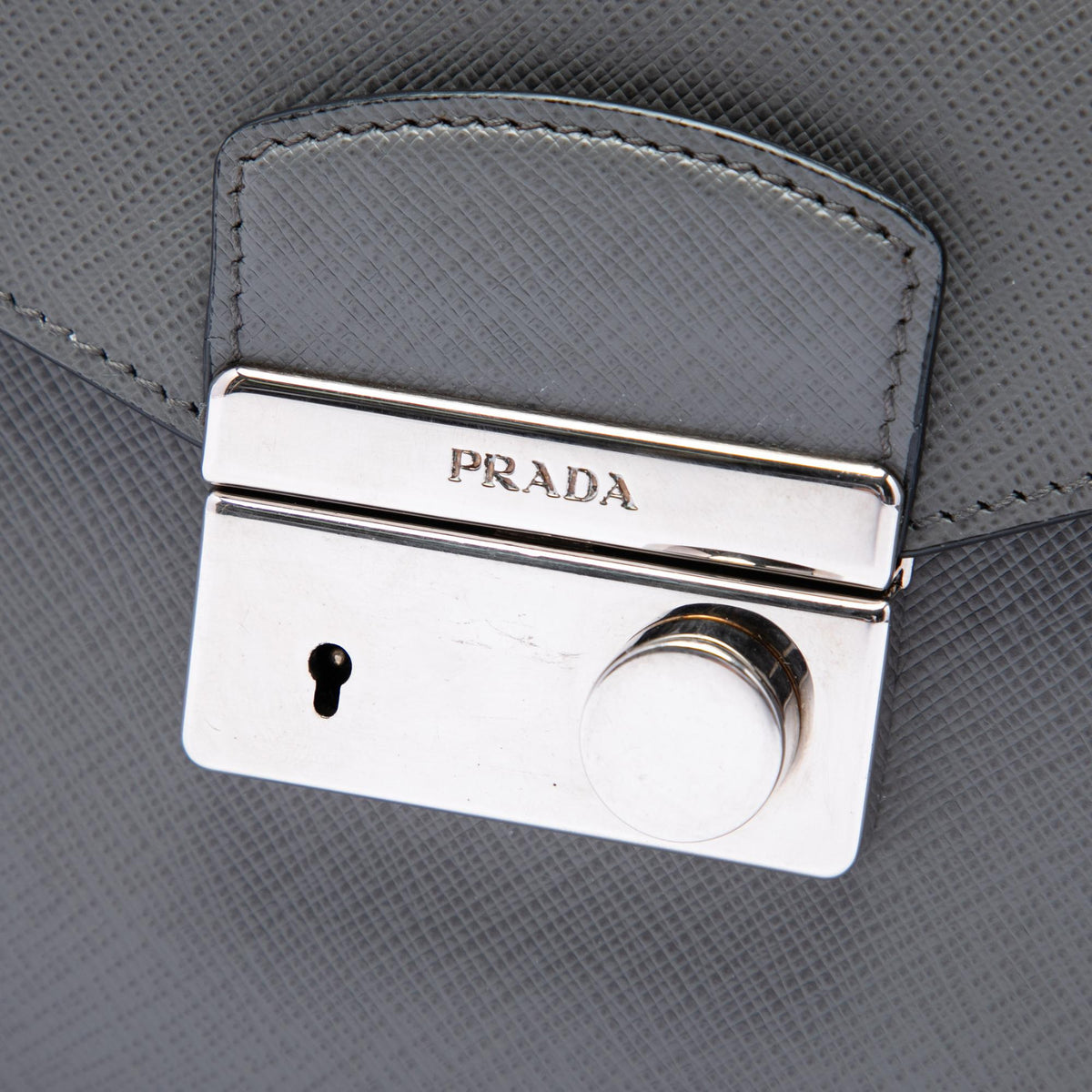 Prada Mini Saffiano Lux Sound Lock Satchel