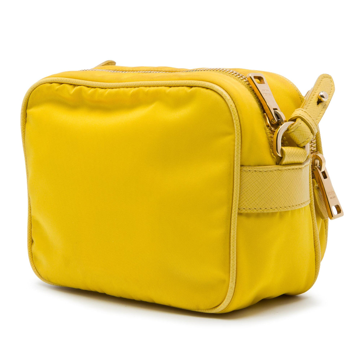 Prada Mini Saffiano Trimmed Tessuto Front Pocket Camera Bag