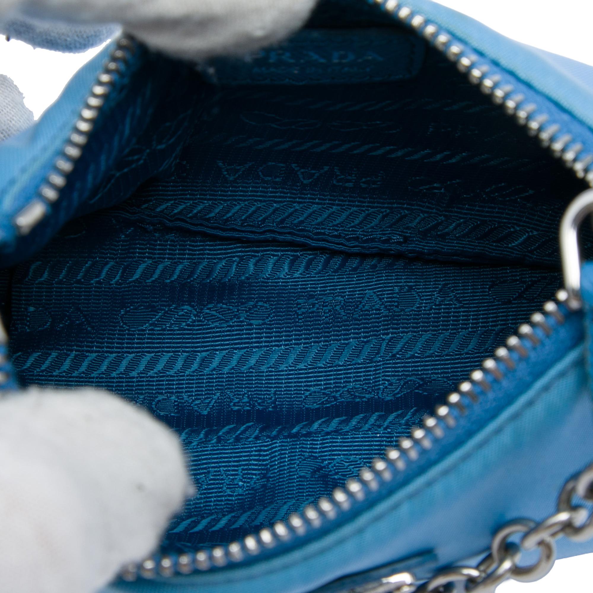 Prada Mini Saffiano Trimmed Tessuto Re Edition 2005 Satchel
