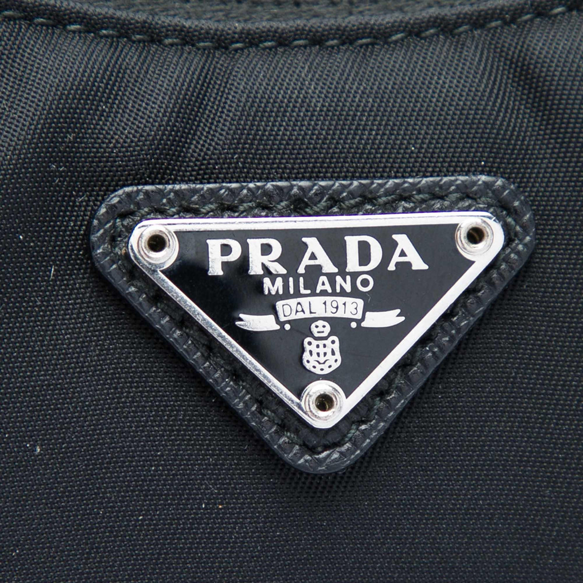Prada Mini Saffiano Trimmed Tessuto Re Edition 2005 Satchel