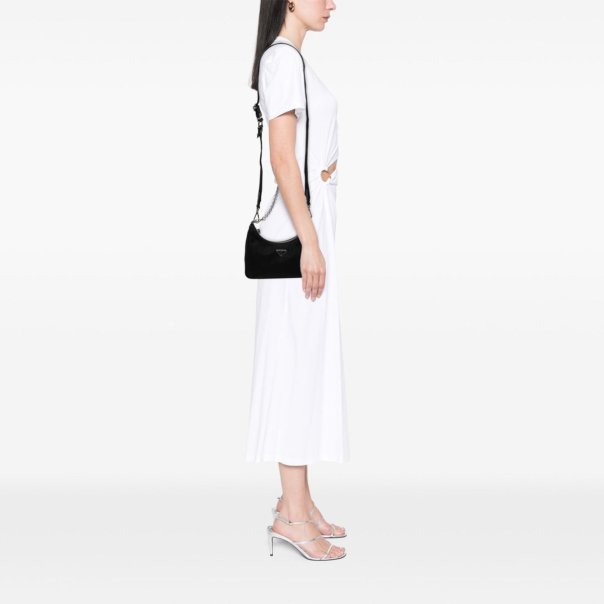 Prada Mini Saffiano Trimmed Tessuto Re Edition 2005 Satchel