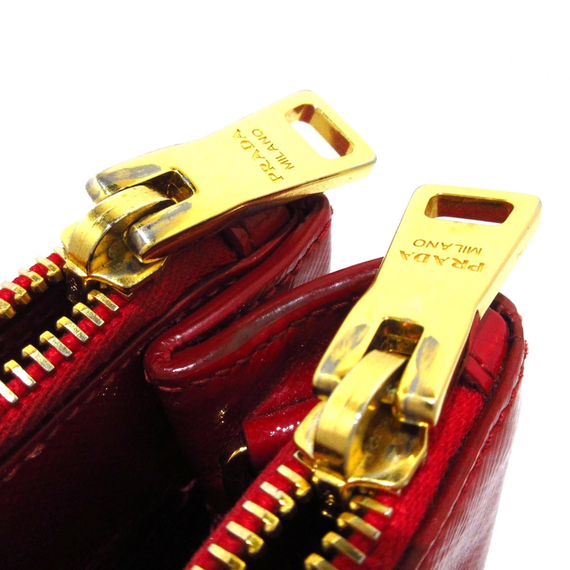 Prada Mini Saffiano Vernice Galleria Double Zip Satchel (SHG-7J2noA)