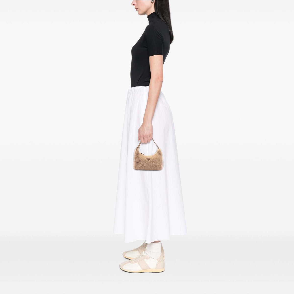 Prada Mini Shearling Re Edition 2000 Shoulder Bag
