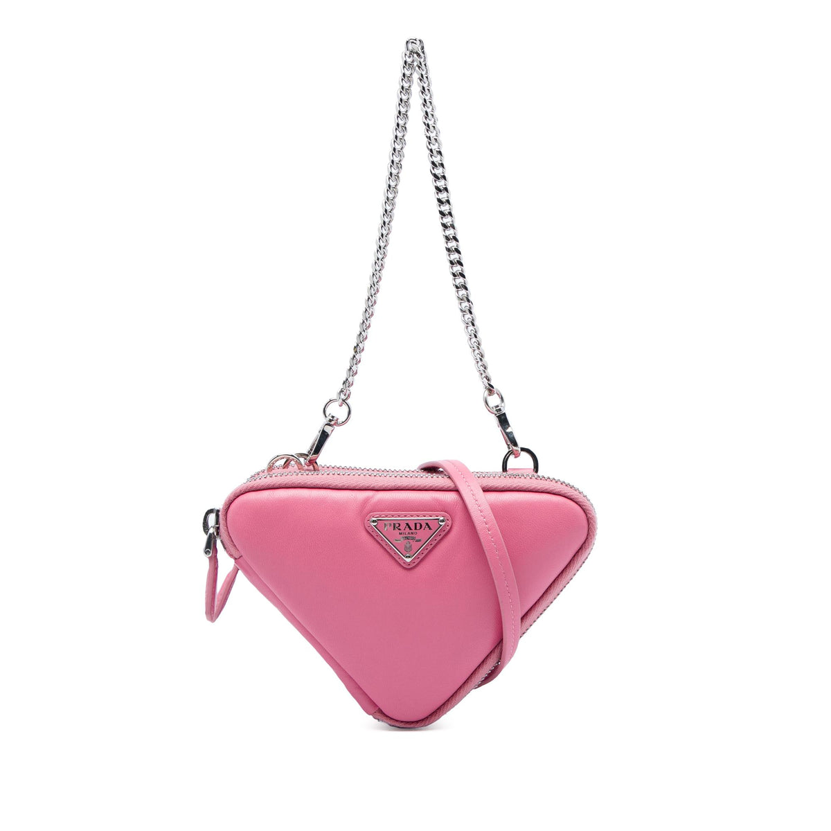 Prada Mini Soft Nappa Triangle Pouch