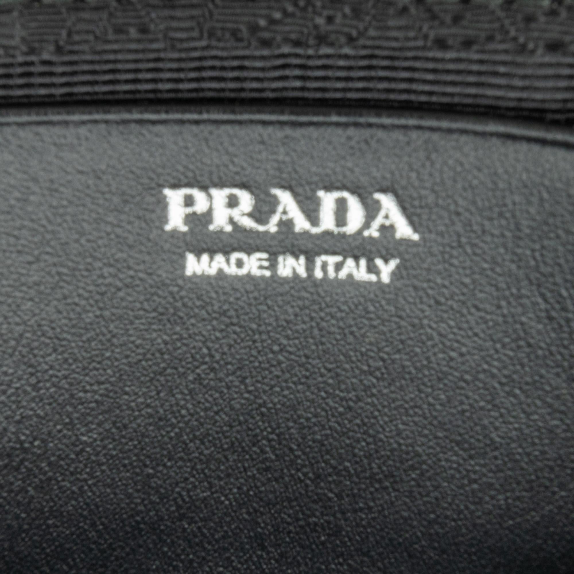Prada Mini Spazzolato Leather Triangle Pouch (SHG-3S43ln)