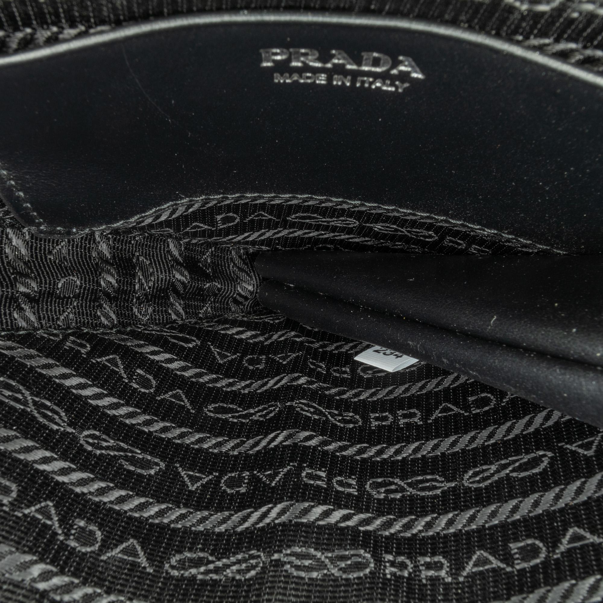 Prada Mini Spazzolato Leather Triangle Pouch (SHG-3S43ln)