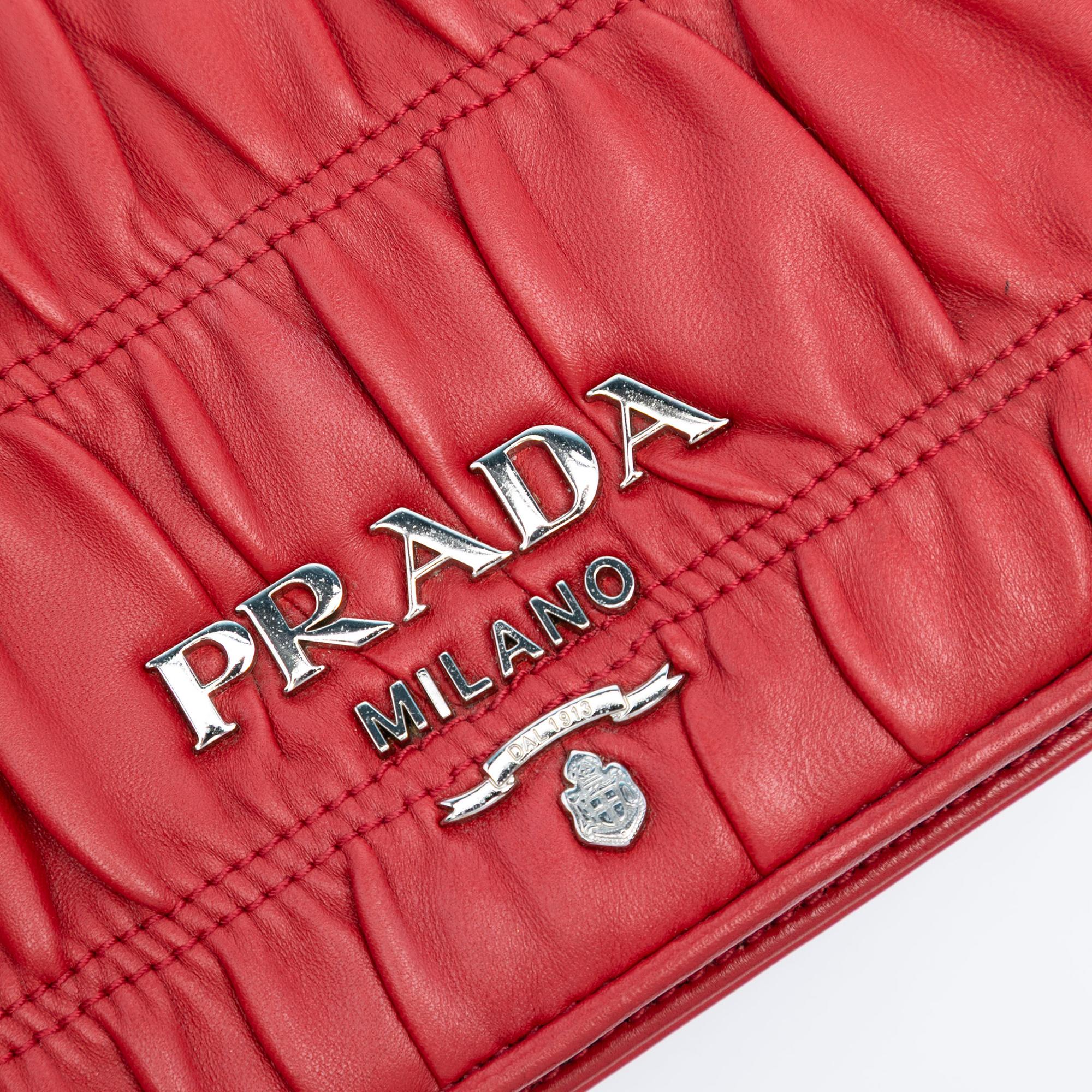 Prada Nappa Gaufre Chain Flap Bag
