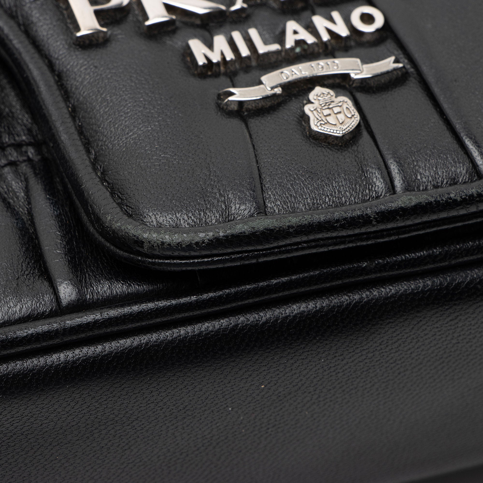 Prada Nappa Gaufre Chain Small Flap Bag