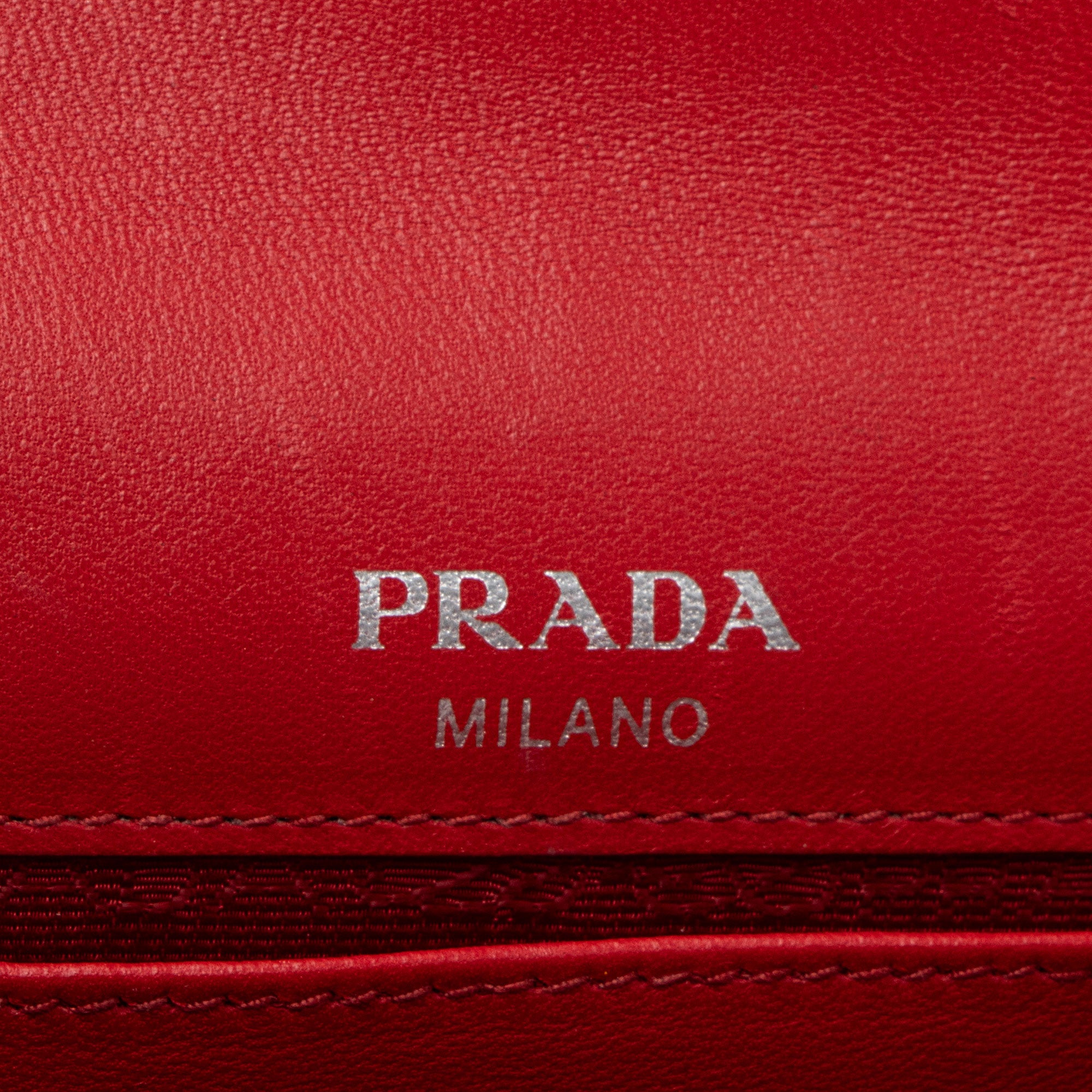 Prada Nappa Gaufre Leather Chain Flap Bag