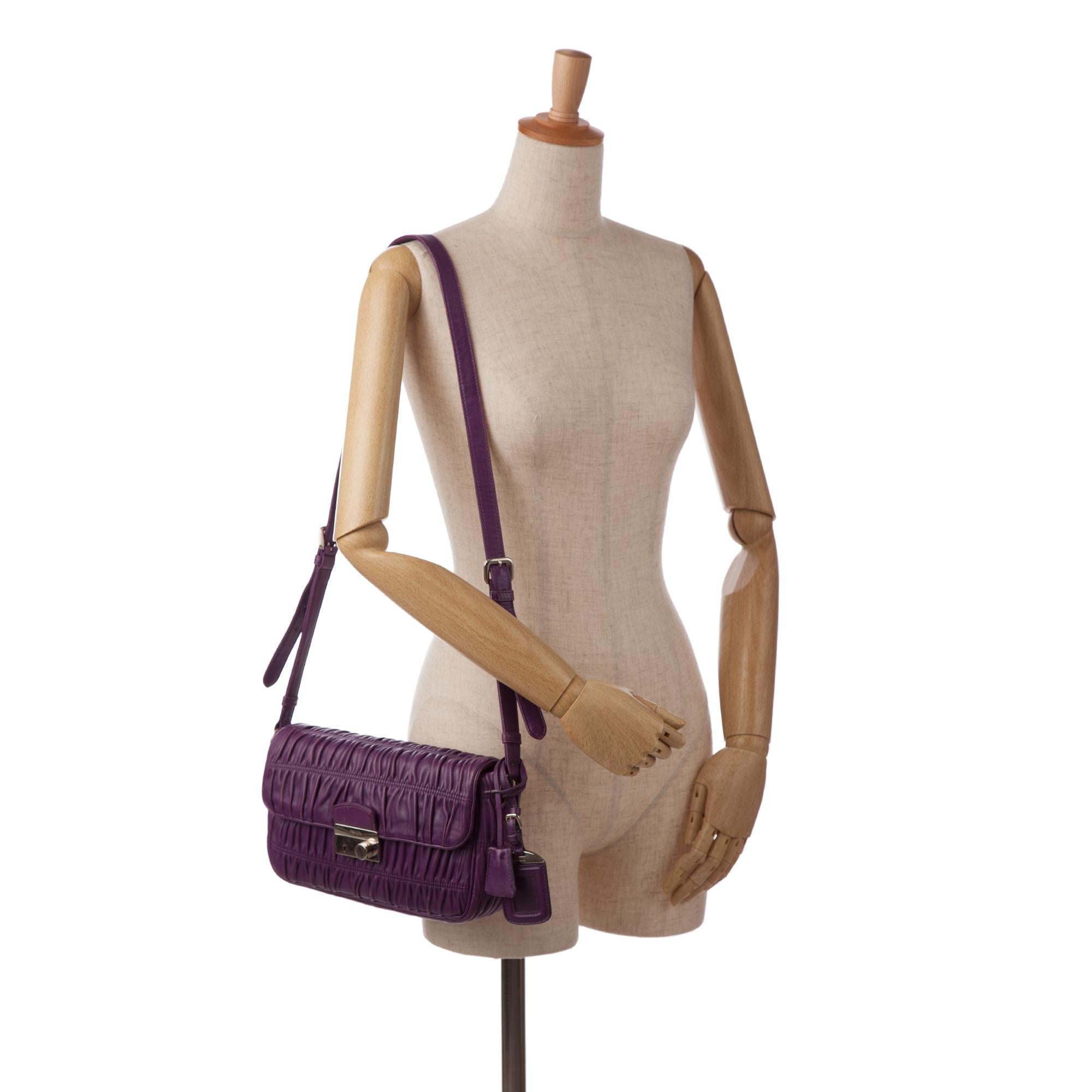 Prada Nappa Gaufre Sound Lock Crossbody Bag (SHG-GrlPP0)