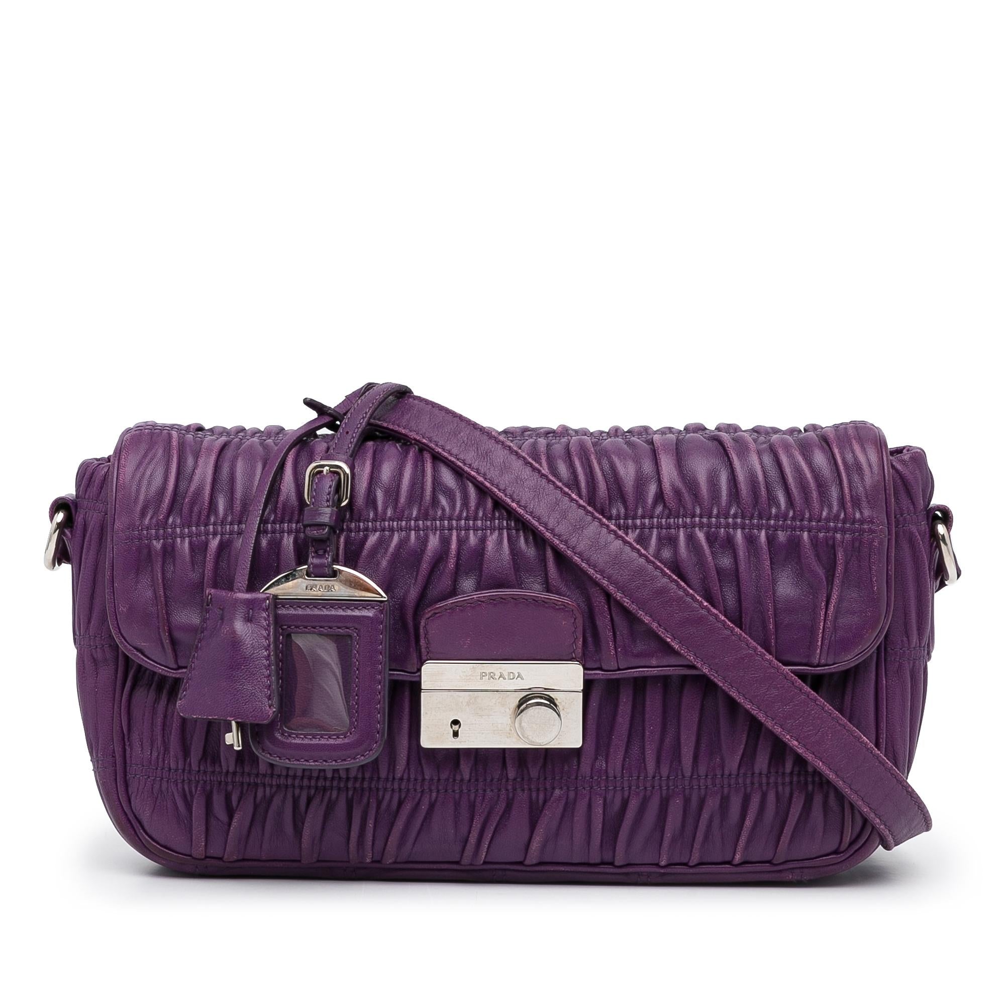 Prada Nappa Gaufre Sound Lock Crossbody Bag (SHG-GrlPP0)