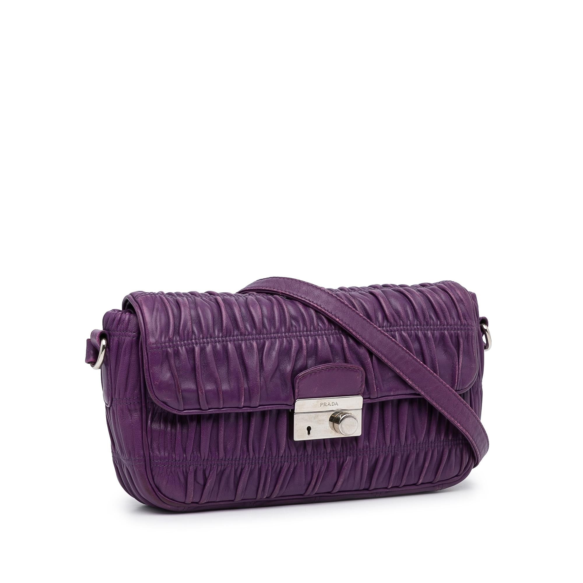 Prada Nappa Gaufre Sound Lock Crossbody Bag (SHG-GrlPP0)