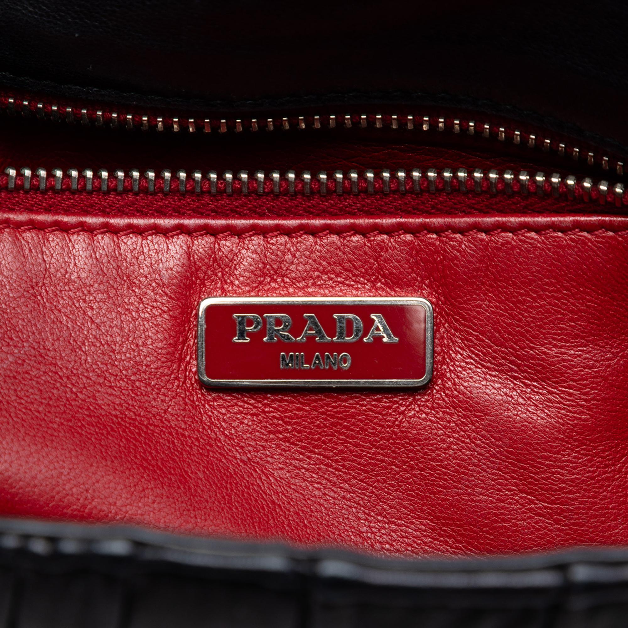 Prada Nappa Gaufre Sound Lock Shoulder Bag