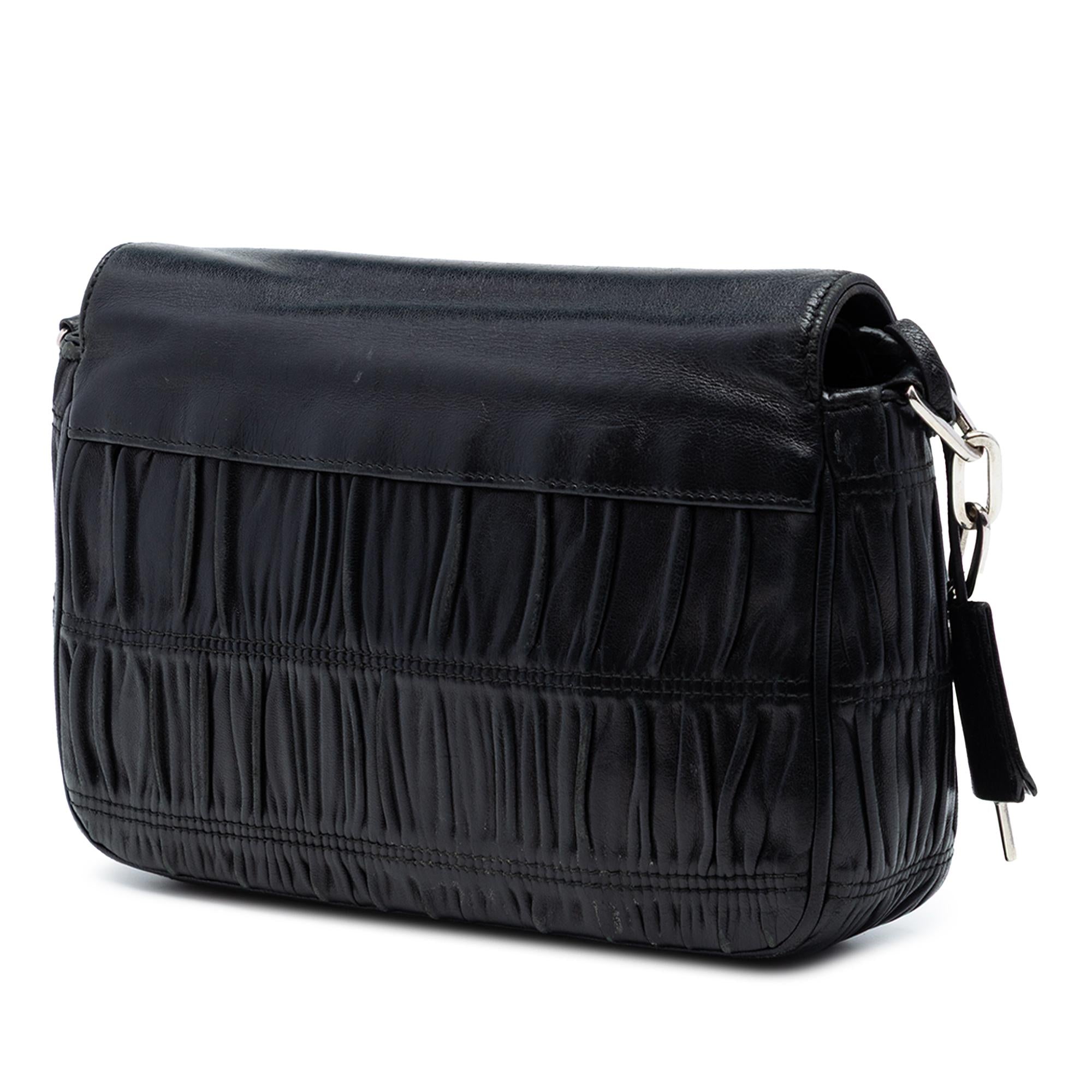 Prada Nappa Gaufre Sound Lock Shoulder Bag