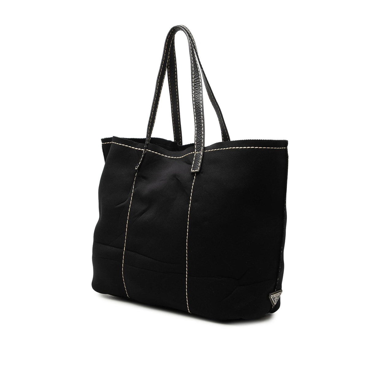 Prada Neoprene Logo Shopping Tote