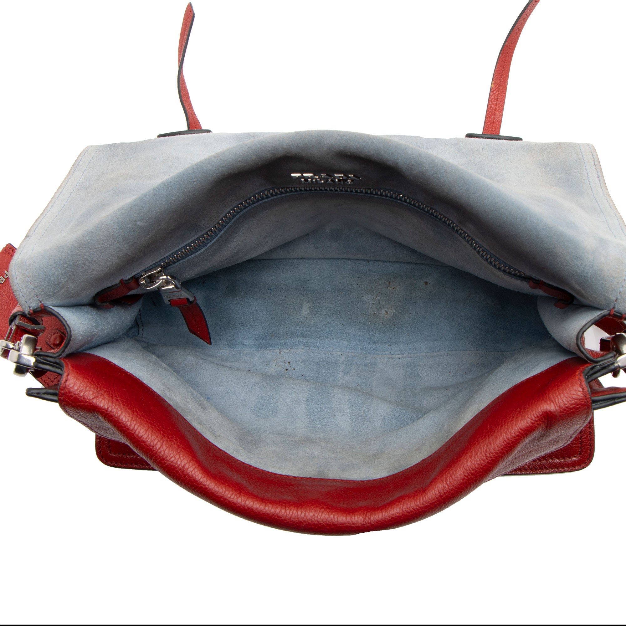 Prada Ombre Glace Calf Etiquette Flap Messenger
