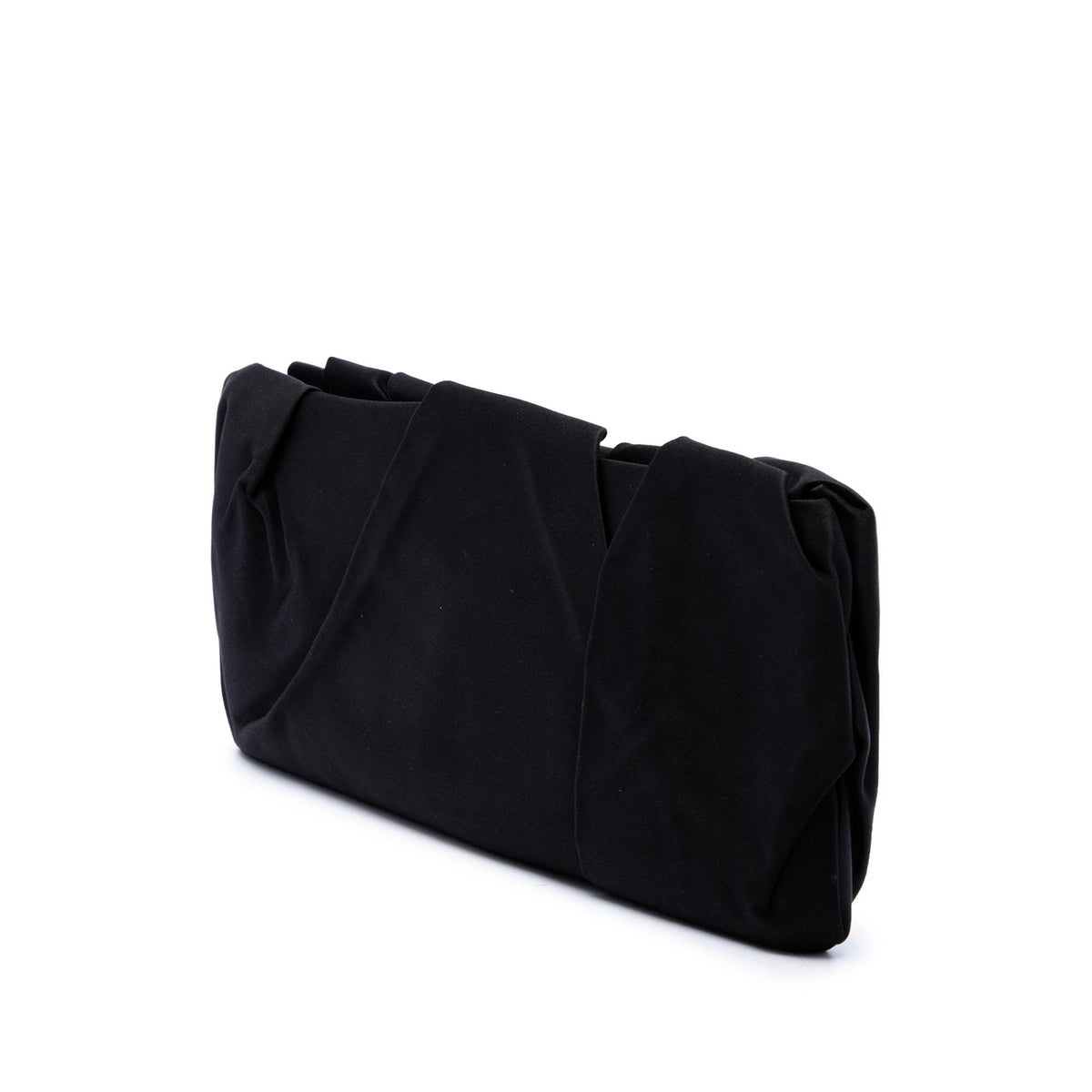 Prada Pleated Satin Frame Clutch
