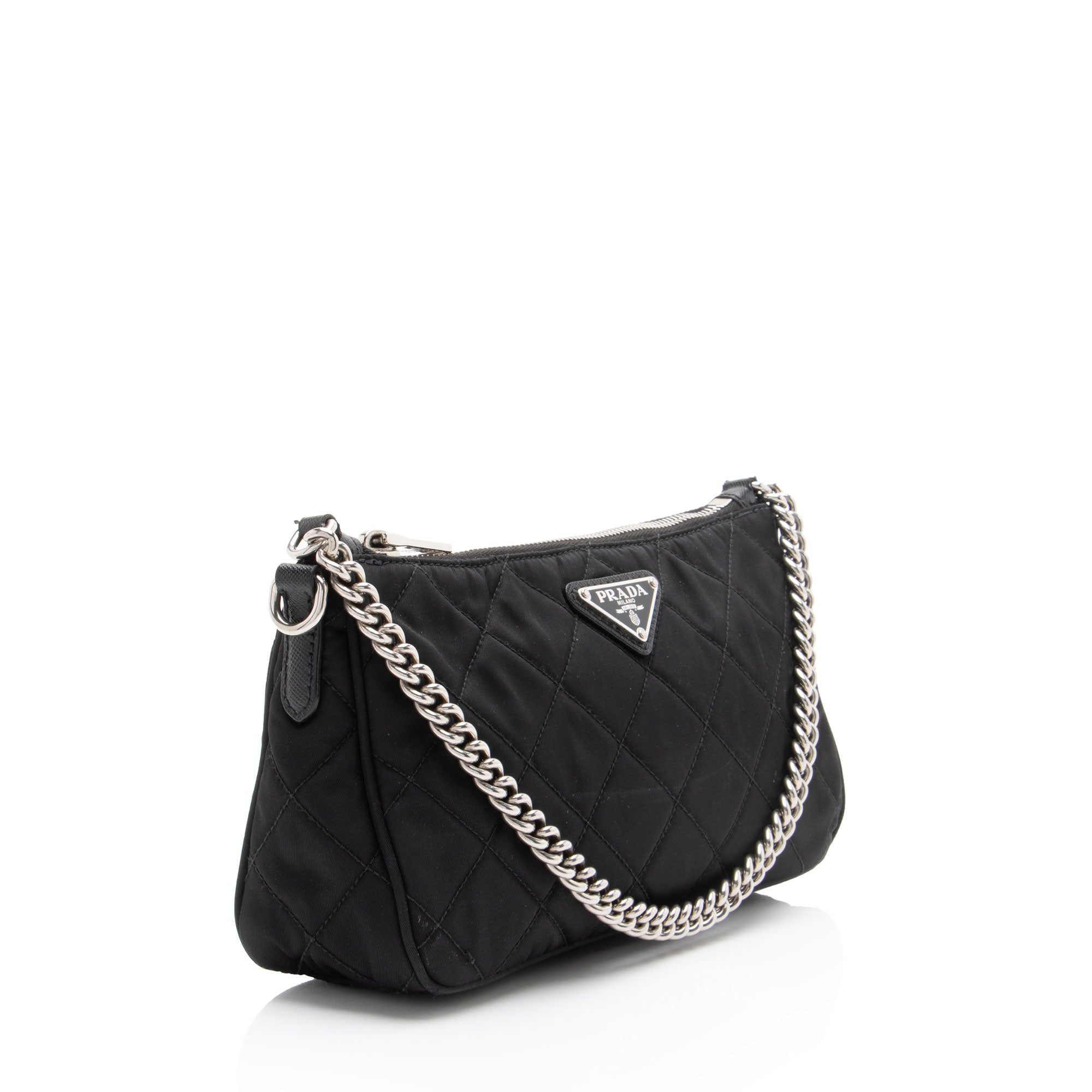 Prada Quilted Tessuto Impuntu Hobo