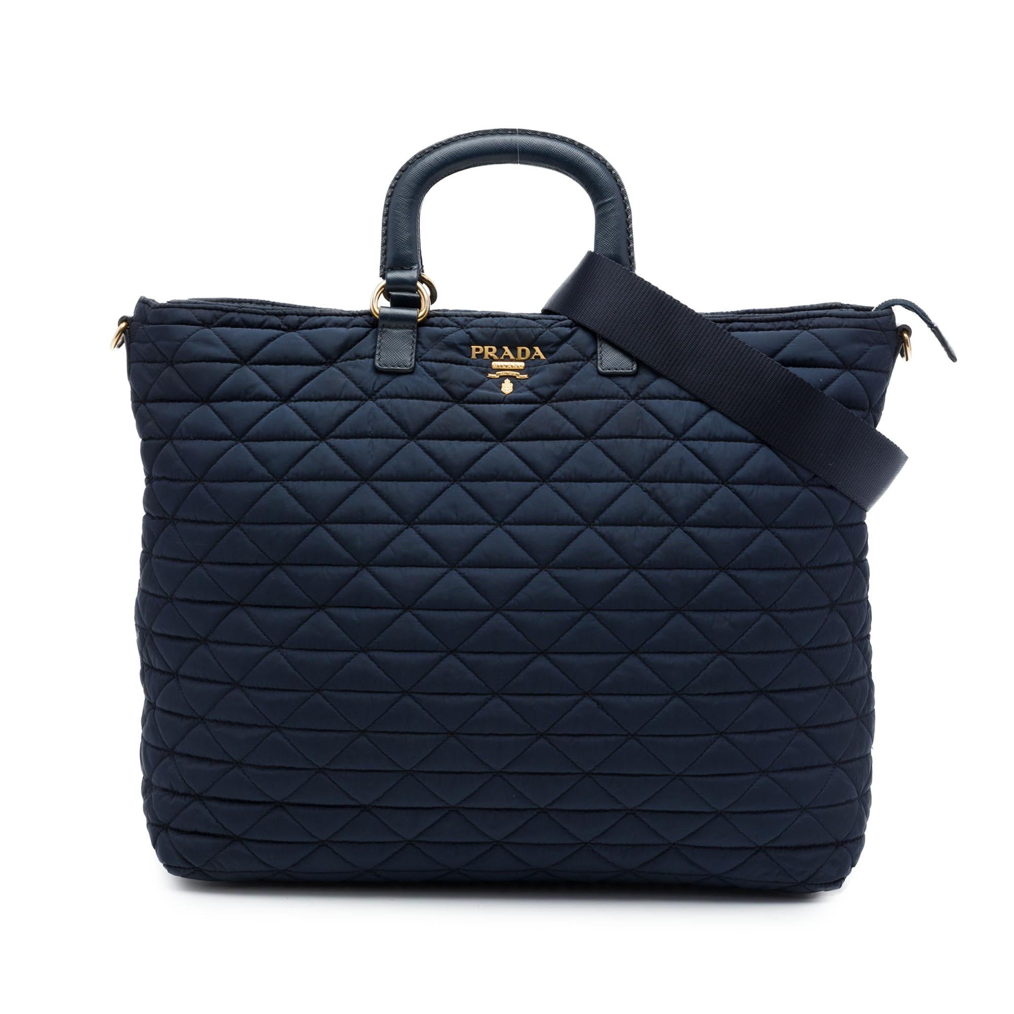 Prada Quilted Tessuto Padded Satchel