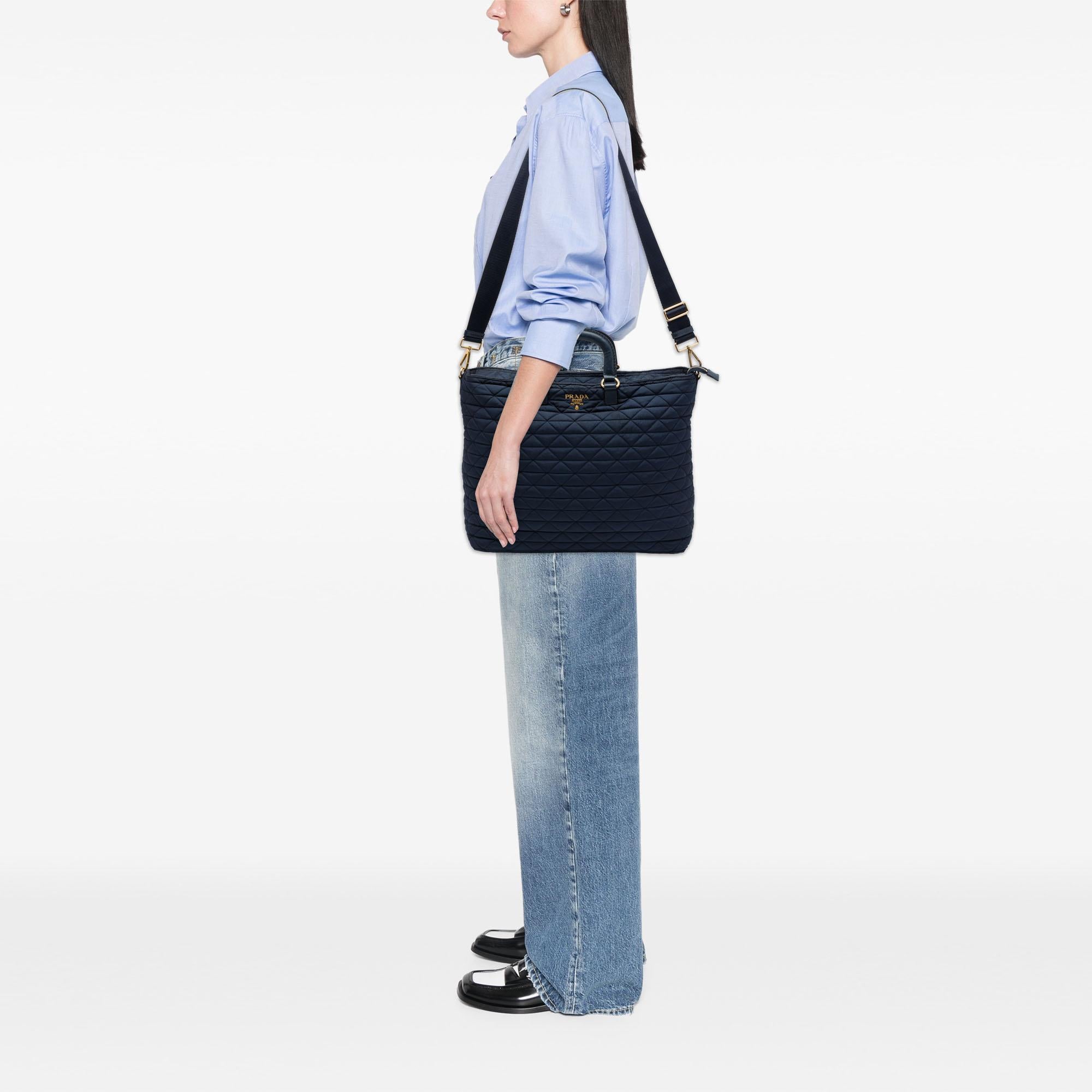 Prada Quilted Tessuto Padded Satchel