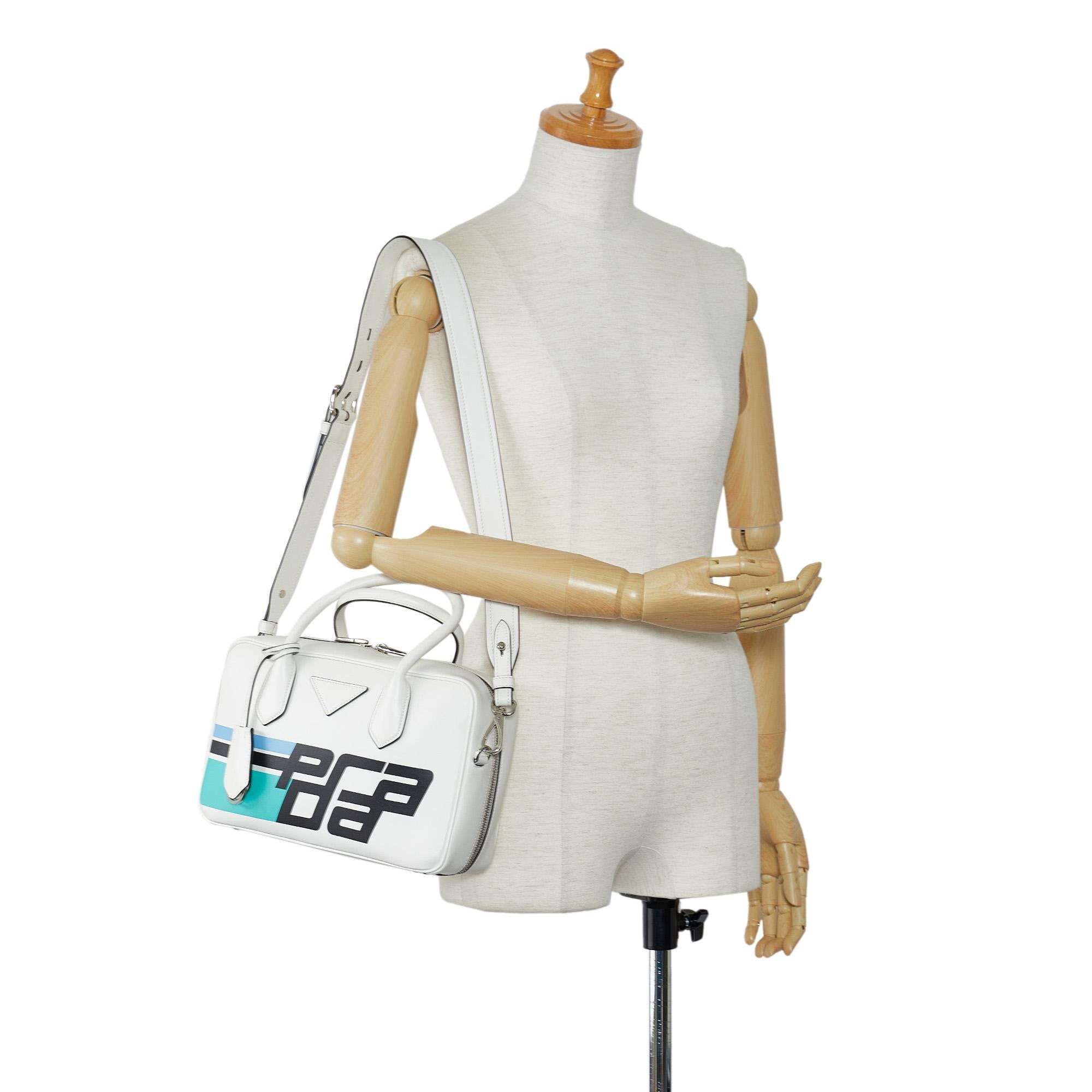 Prada Racing Logo Satchel (SHG-MufGJE)