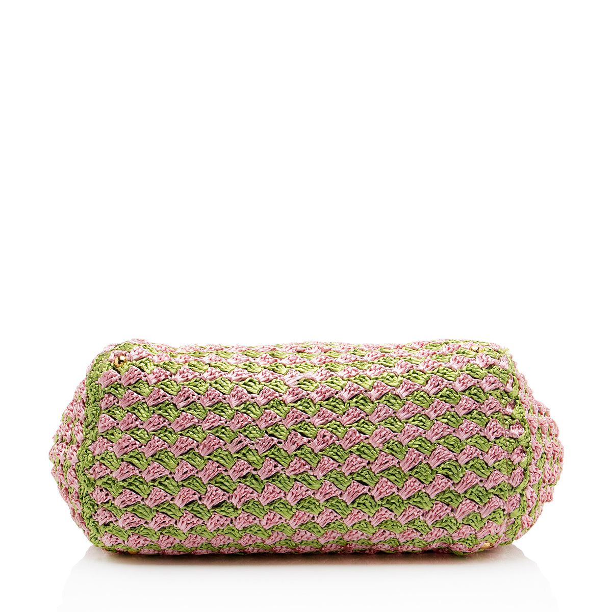 Prada Raffia Crochet Small Tote