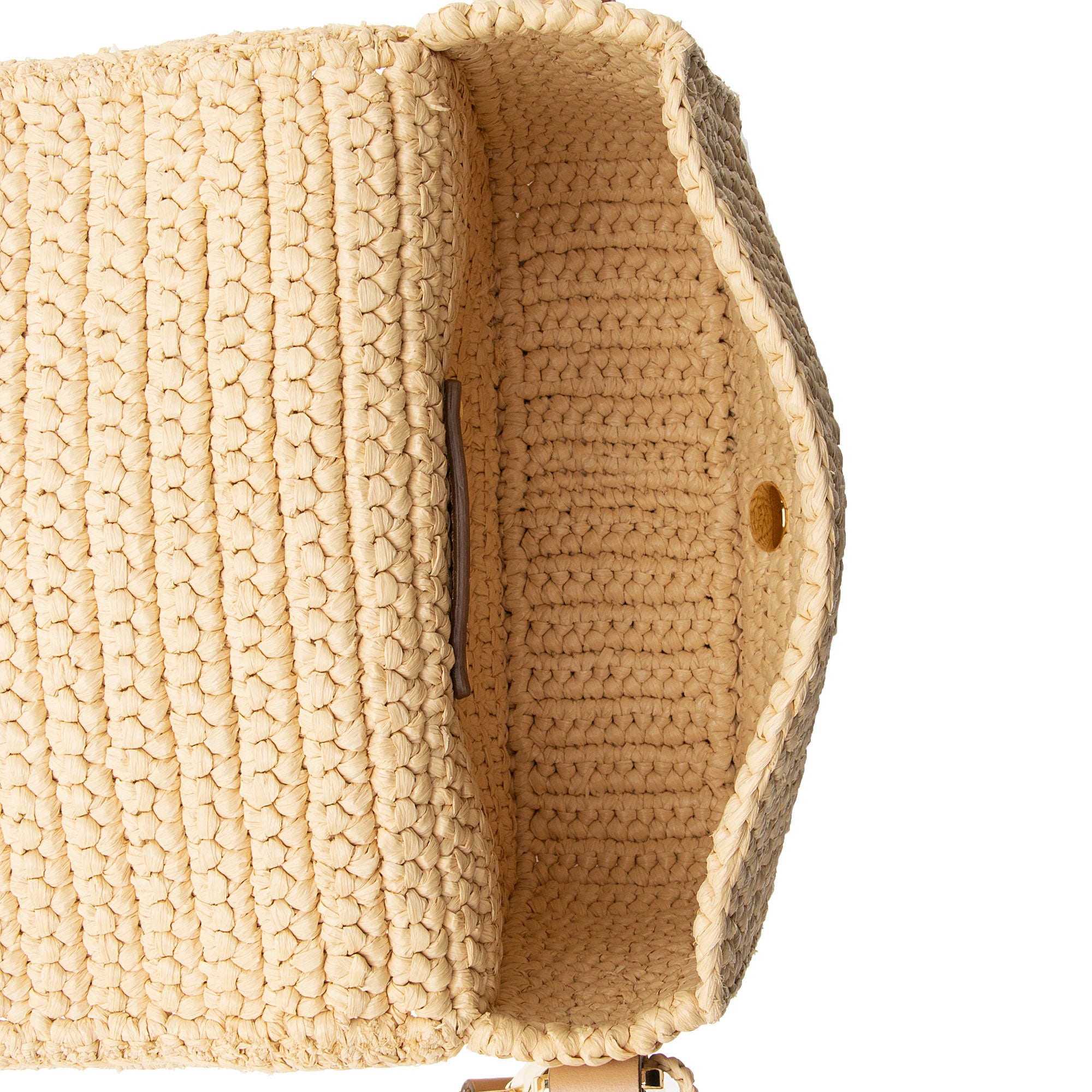 Prada Raffia Logo Flap Shoulder Bag (SHF-vAij0V)