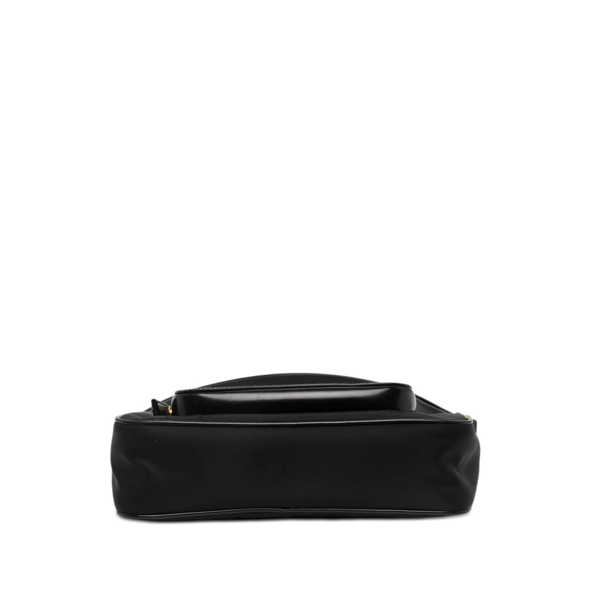 Prada Re Nylon Brushed Leather Front Pocket Hobo