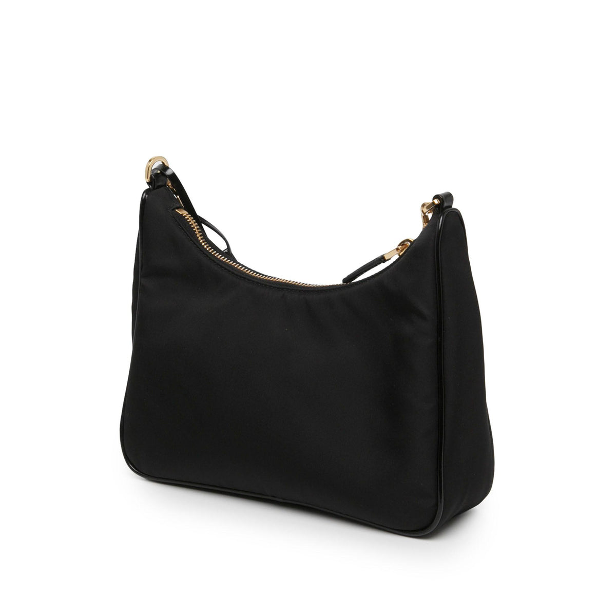 Prada Re Nylon Brushed Leather Front Pocket Hobo