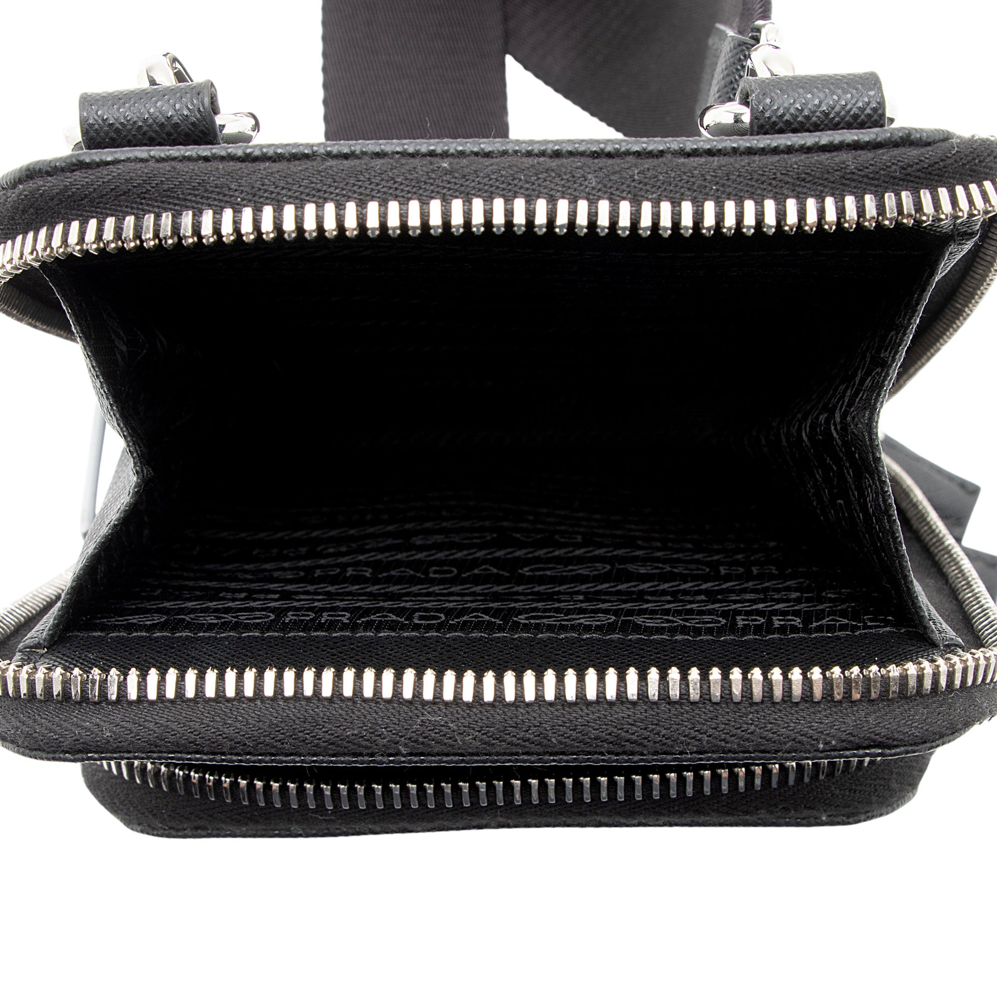 Prada Re-Nylon Saffiano Phone Crossbody (SHF-aL0vSx)