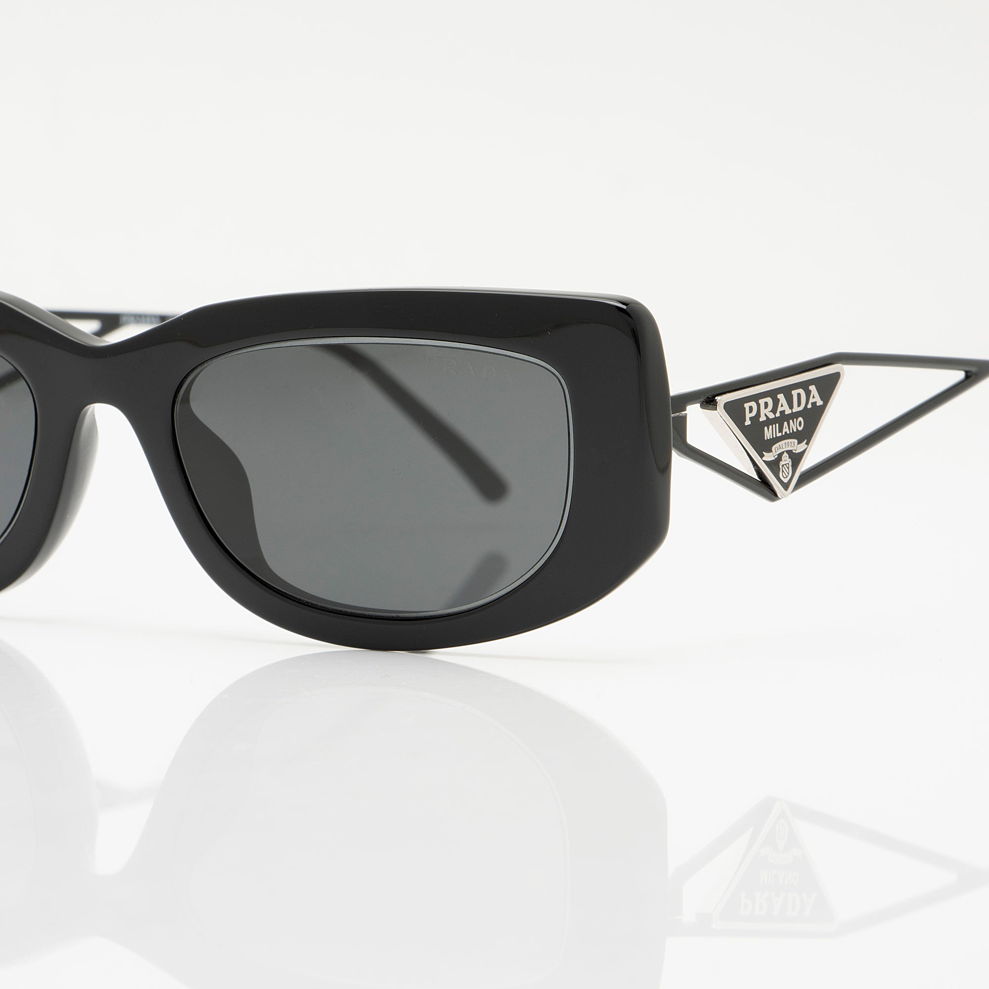Prada Rectangle Triangle Logo Sunglasses