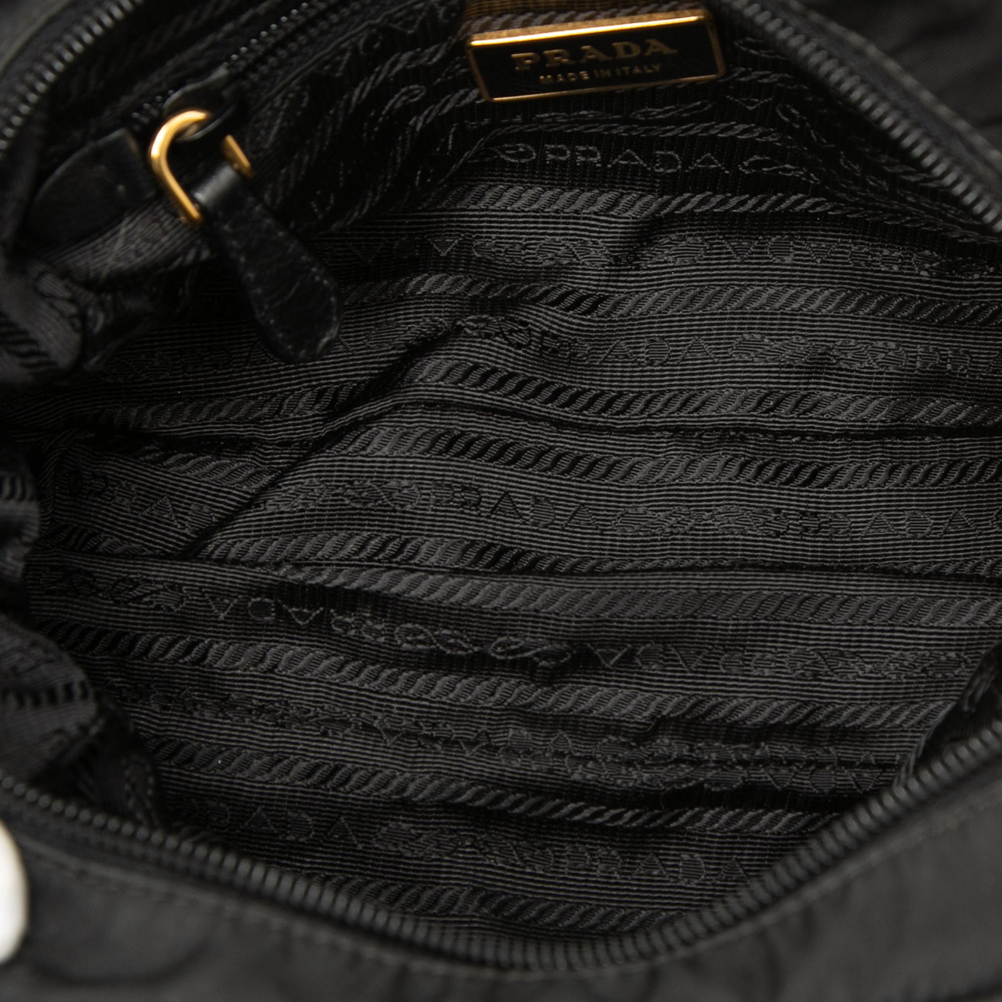 Prada Rose Embellished Tessuto Handbag