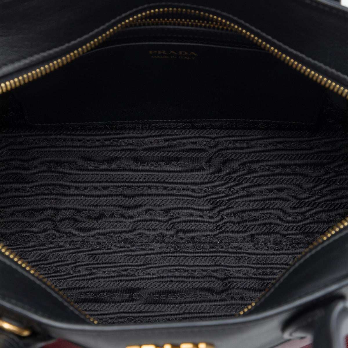 Prada Saffiano And City Calf Esplanade Satchel