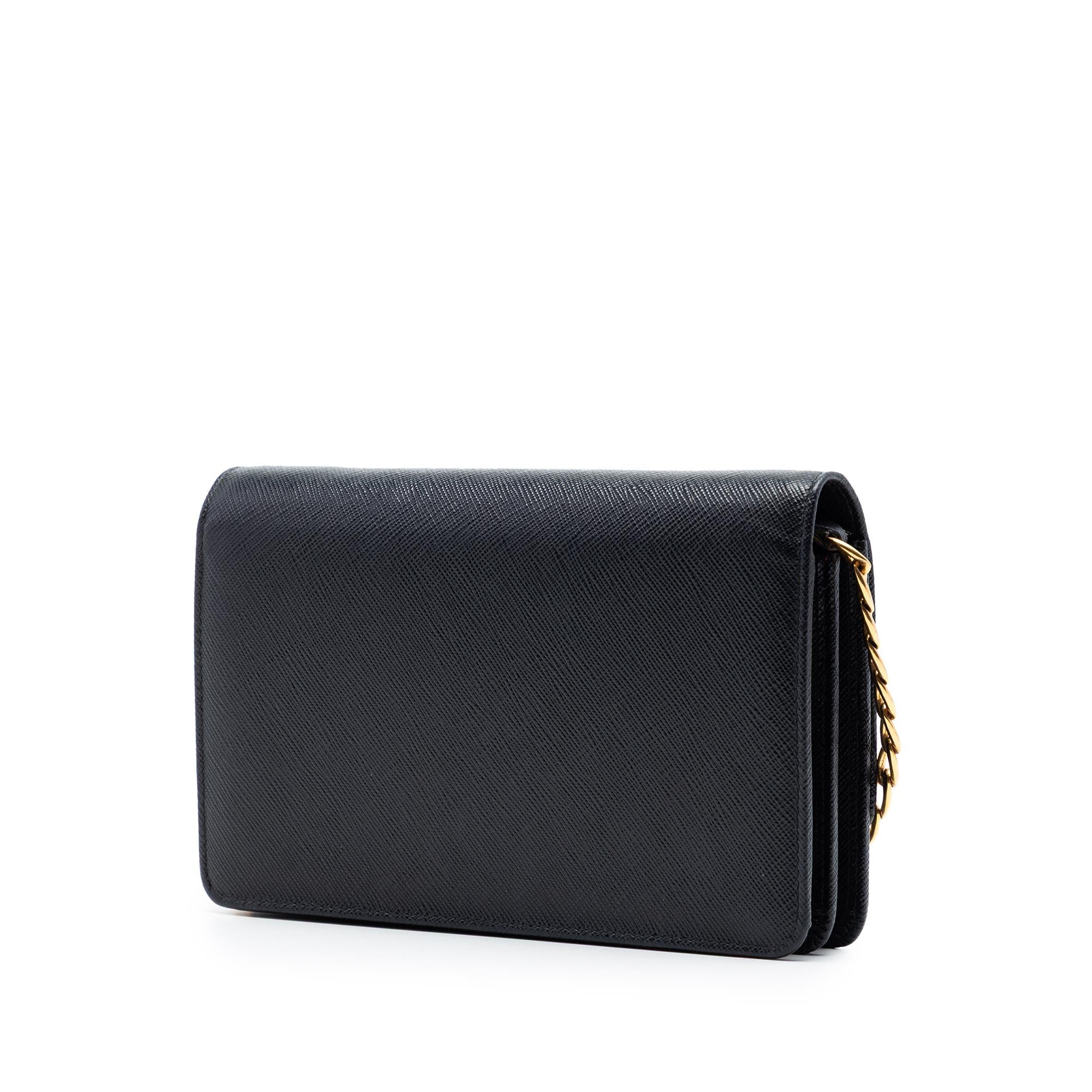 Prada Saffiano Arcade Wallet On Chain